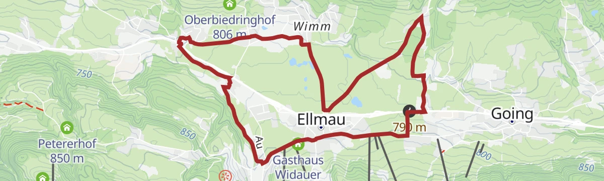 Route map: Radrundweg Ellmau